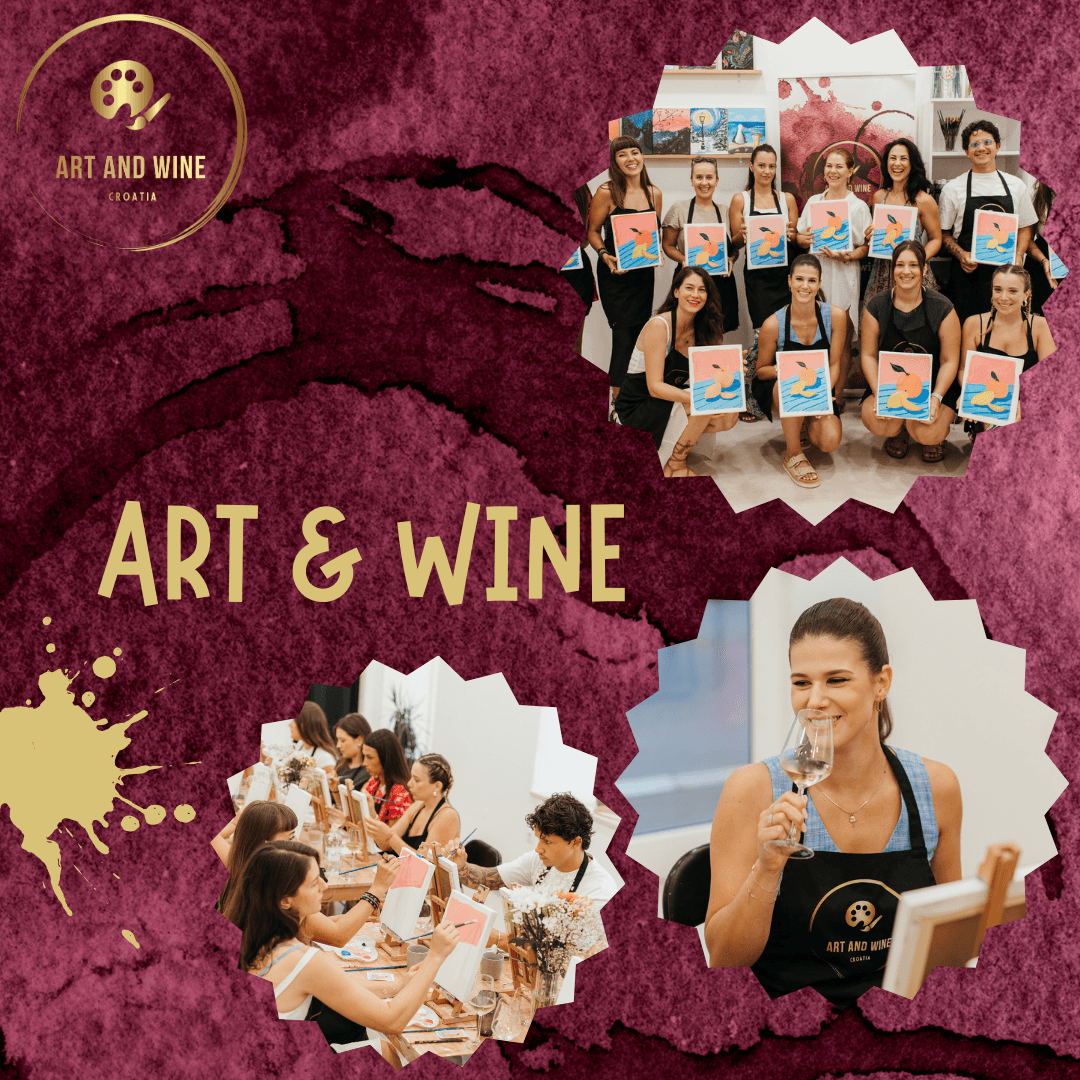 Art & Wine Workshop – Painting with Wine (16.10.) - Painting workshop in Pula