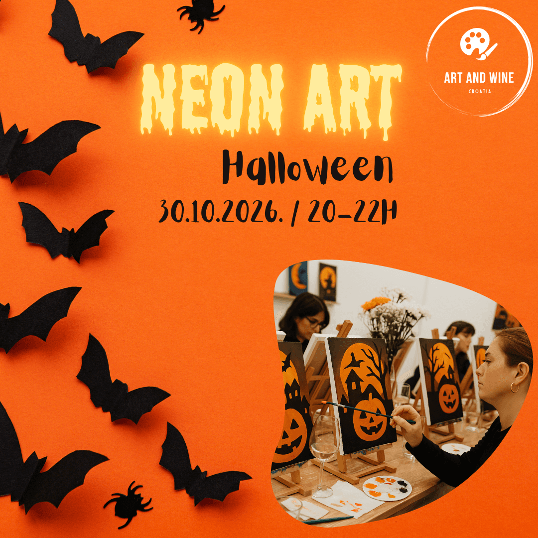 Halloween Neon Art Workshop – Painting in the Dark - Painting workshop in Pula