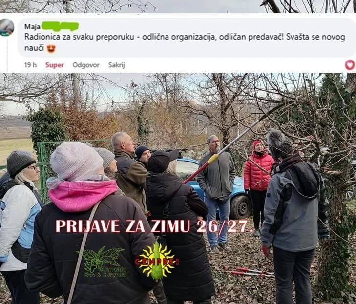 Tečaj zimske rezidbe voćaka - Sport, ples i outdoor radionica u Zagreb