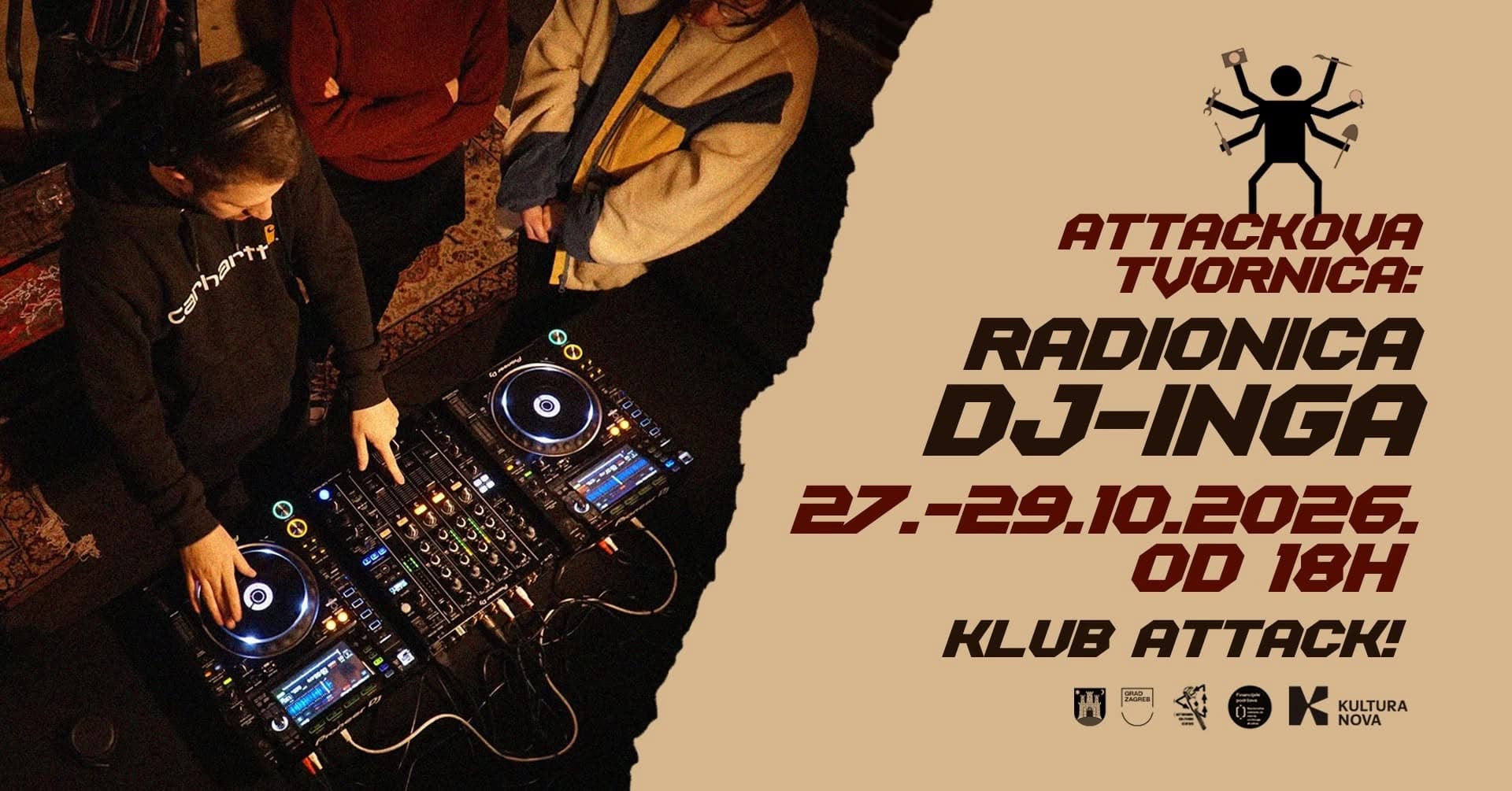 Attackova tvornica: Radionica DJ-inga - Tech radionica u Zagreb