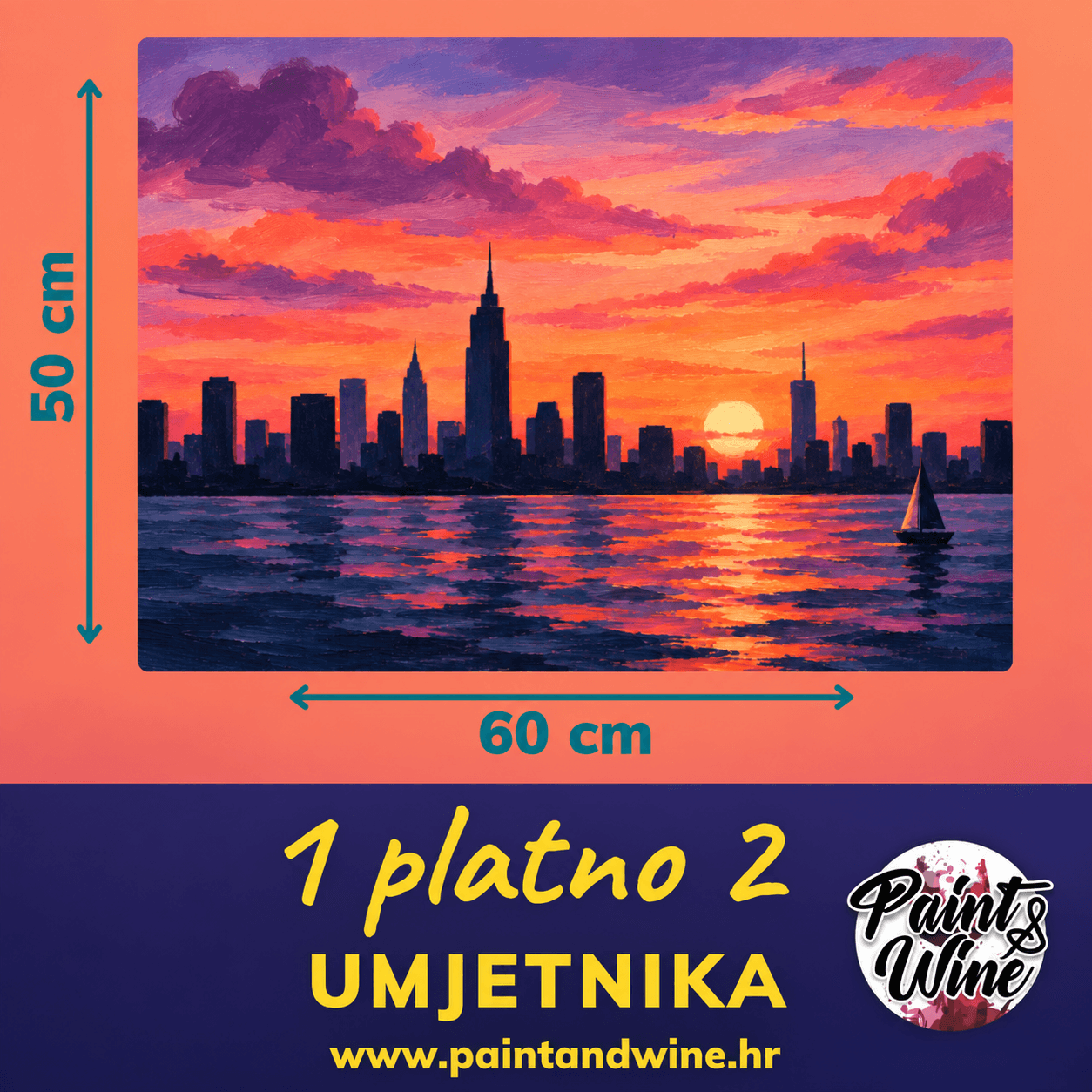 One Canvas, Two Artists - Painting workshop in Zagreb