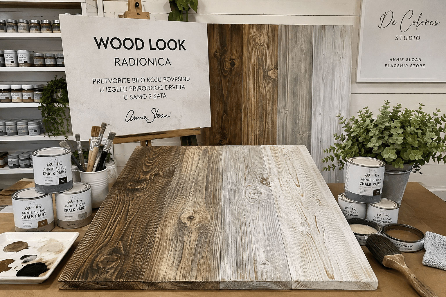 Annie Sloan Chalk Paint Workshop WOOD LOOK – FROM ANY SURFACE TO THE LOOK OF NATURAL WOOD - Woodwork workshop in Zagreb